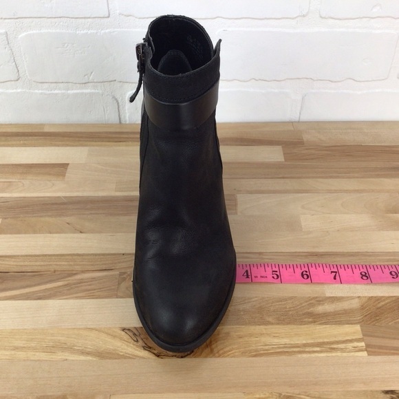 Franco Sarto booties black leather harness ankle boots southwestern western 6.5 - Picture 10 of 13